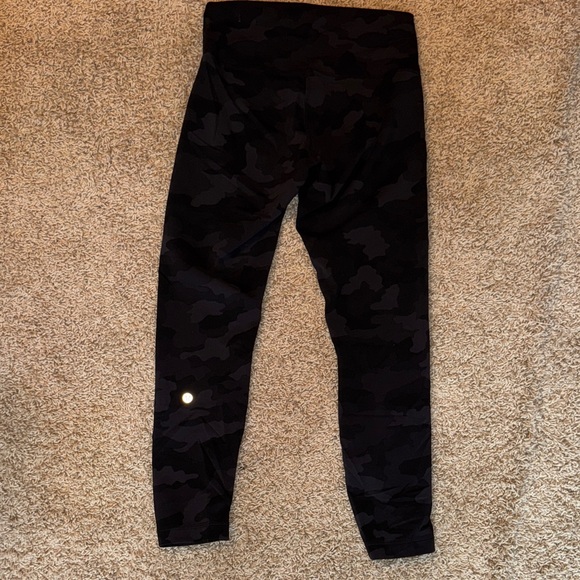 Lululemon wunder train 25” Black gray Camo Leggings - Picture 1 of 4
